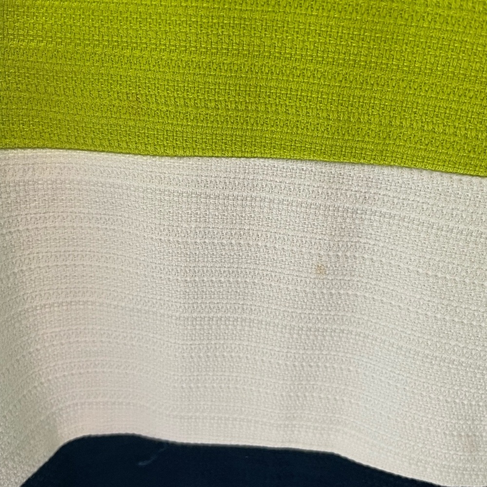 Crown & Ivy Lime green, White and Navy Cotton Textured Sleeveless Dress Size 8 - Picture 6 of 6